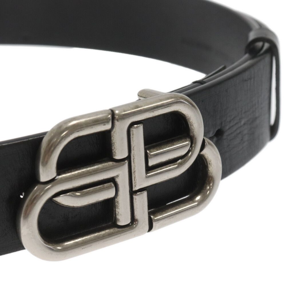 BALENCIAGA (バレンシアガ) BB LABEL レザーベルト BB ロゴ ベルト