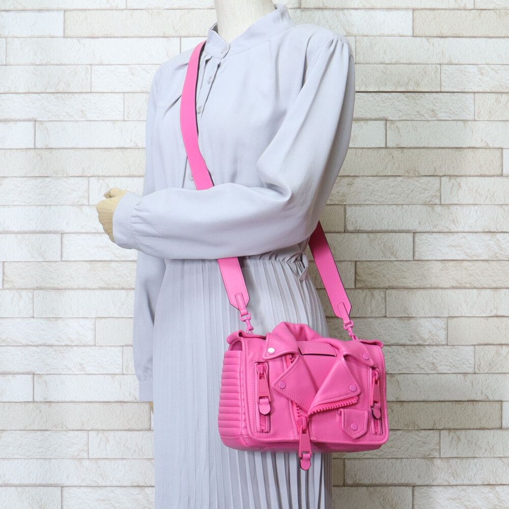 【美品】MOSCHINO ピンク スエード ハンドバッグ brb10010000014100-1_096bb814-