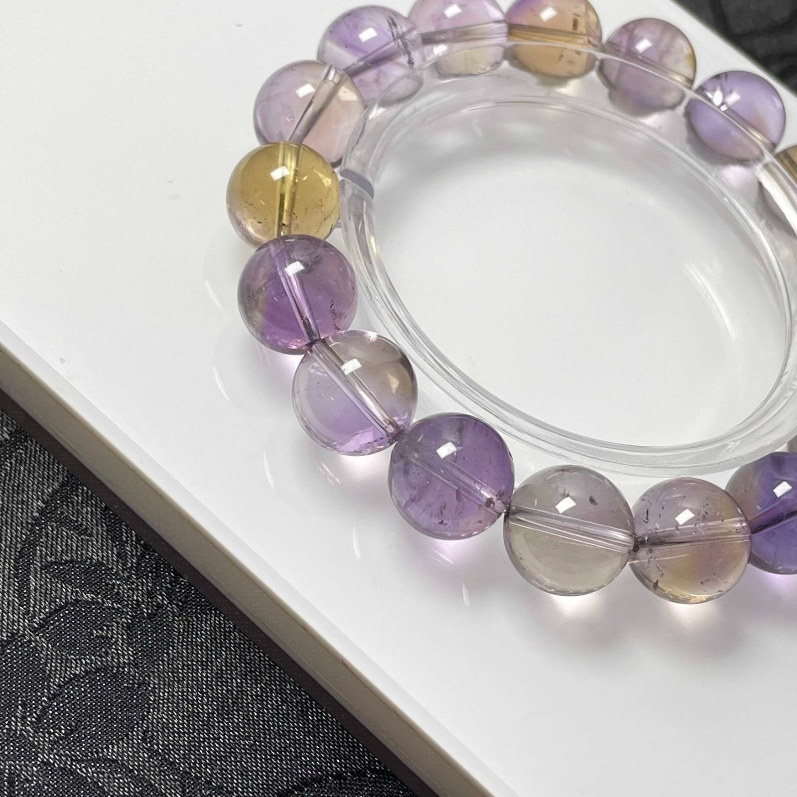 レア！！アメトリン大玉約18mmブレスレット！！ アメジスト 大玉 18mm