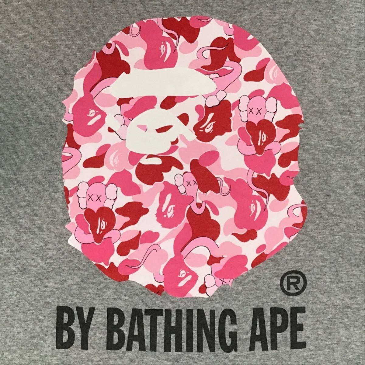 KAWS bendy ABC camo Pink Tシャツ BAPE カウズ - メルカリ