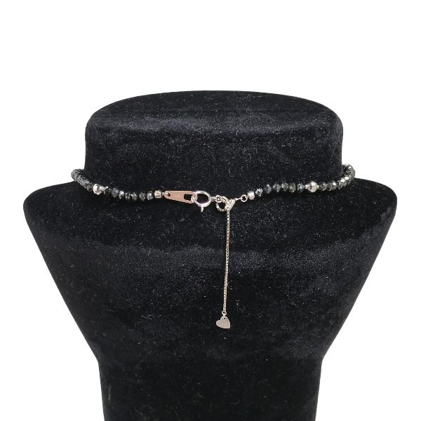 スライド式 ラフォーレ K18WG ブラックダイヤ 50.0ct ネックレス  