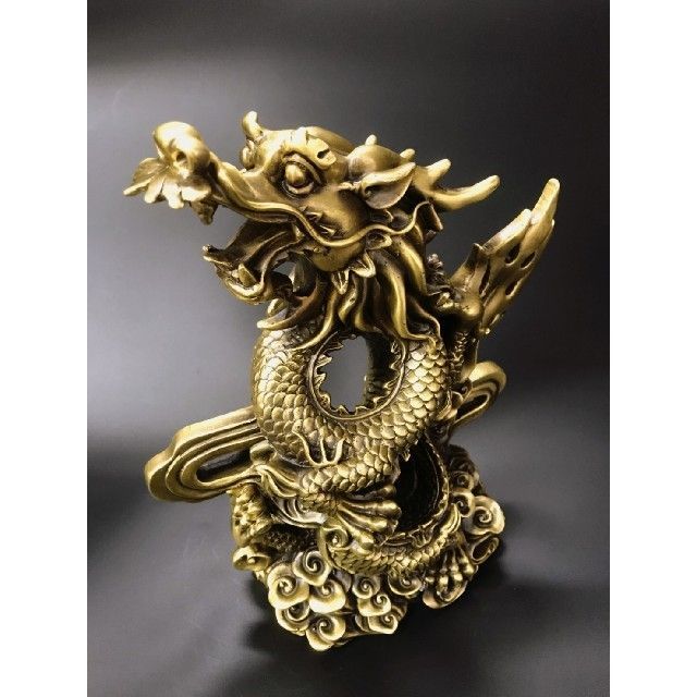 昇龍 銅製 置物 開運厄除 祈願成就 ドラゴン 置物 風水 アイテム 龍 竜