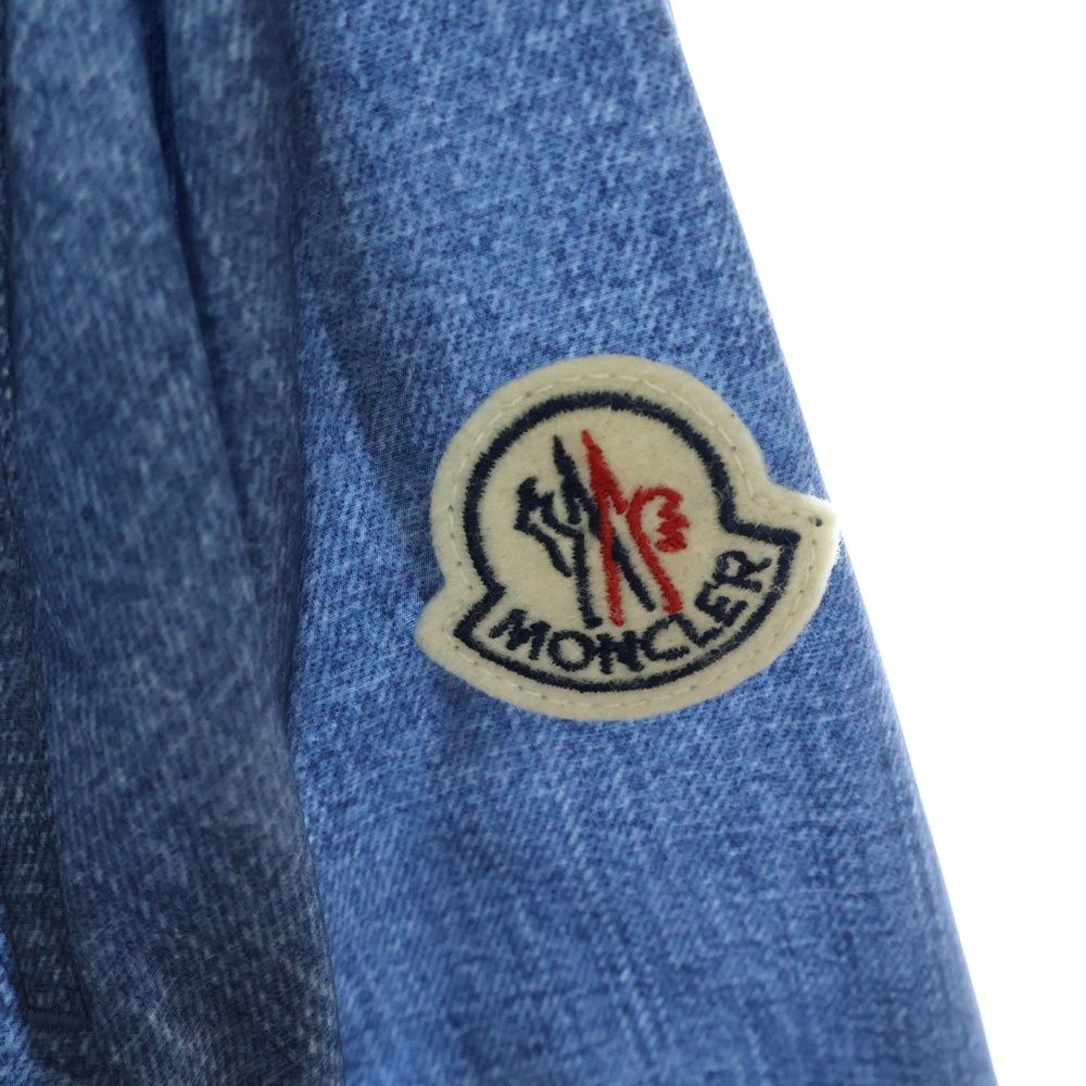 美品★モンクレール TRIONPHE デニム柄 ナイロンジャケット 1 中古・古着通販】MONCLER (モンクレール) デニム転写プリント