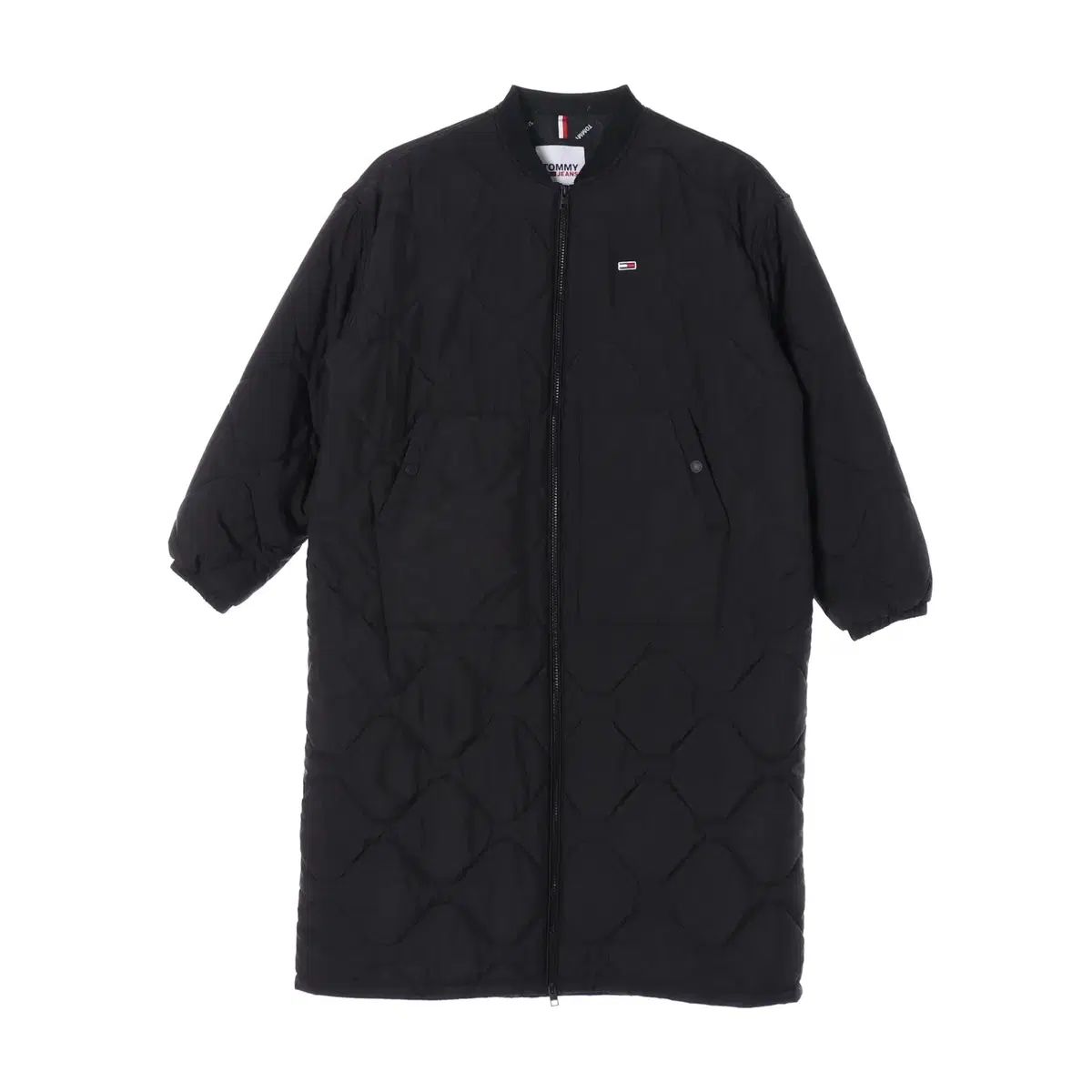 [美品］トミージーンズ ダウンジャケット S ロング丈 2way 黒 肉厚 高級 M Tommy Hilfiger(トミーヒルフィガー) ジーンズ 黒