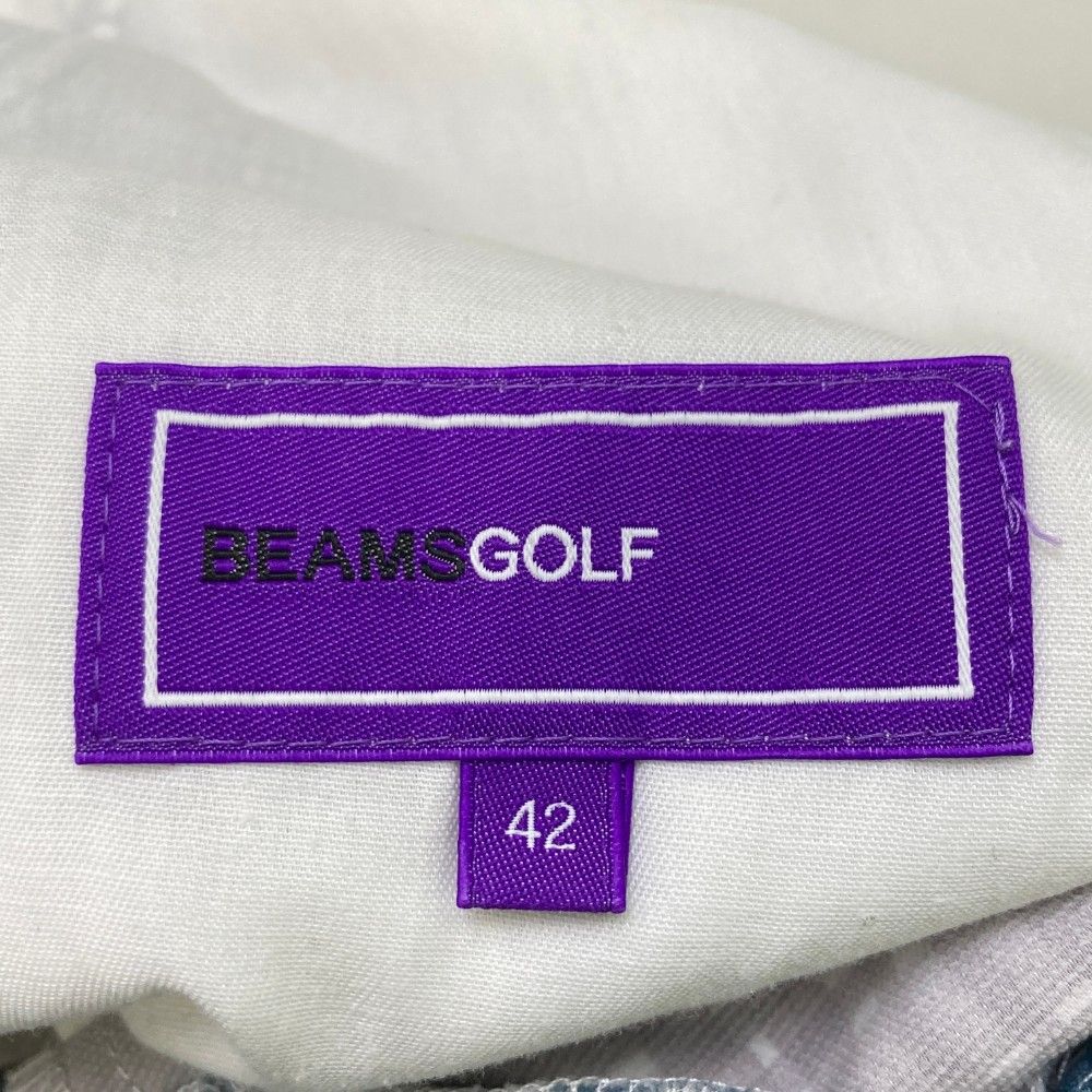 サイズ：42 BEAMS GOLF ビームスゴルフ  ロングパンツ チェック柄 ネイビー系 [240101423543] ゴルフウェア メンズ ストスト BEAMS GOLF ビームスゴルフ ロングパンツ チェック柄 ネイビー系
