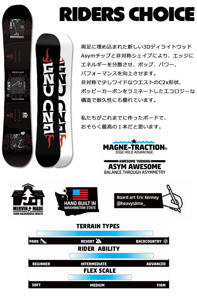 GNU RIDERS CHOICE グヌー Choice Riders スノーボード 24-25モデル. 0
