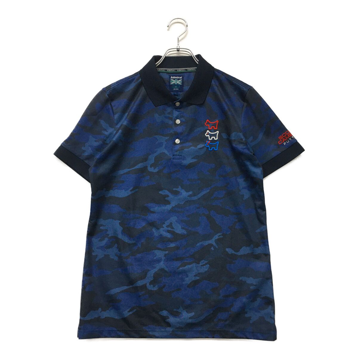 中古 メンズ アドミラルゴルフ Admiral Golf 半袖ポロシャツ L