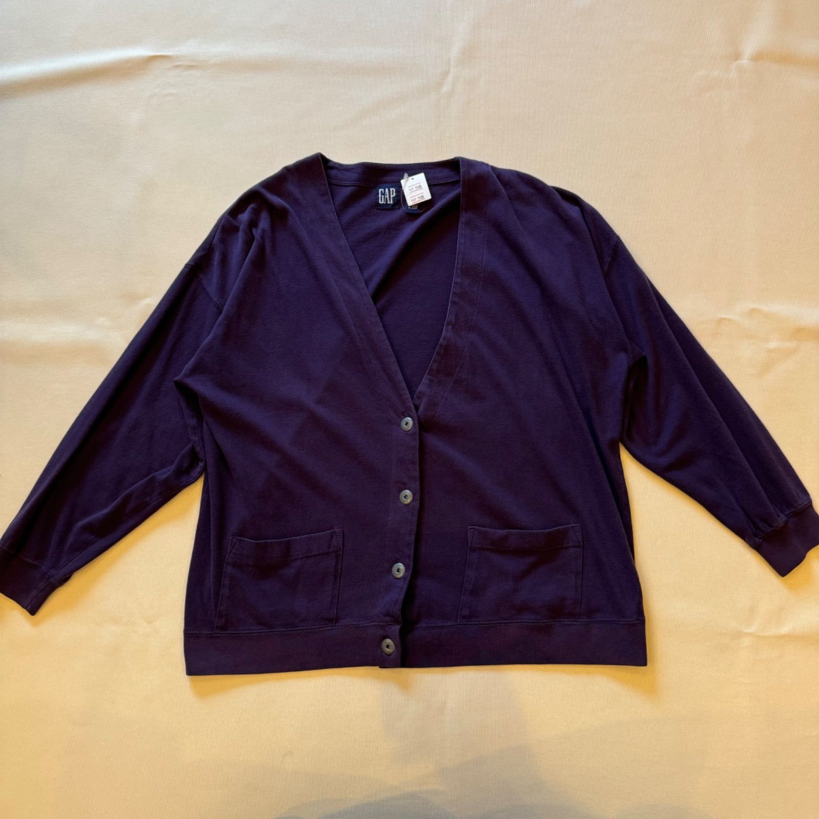 90s old GAP カーディガン フェード oldgap アメカジ グランジ 短丈 