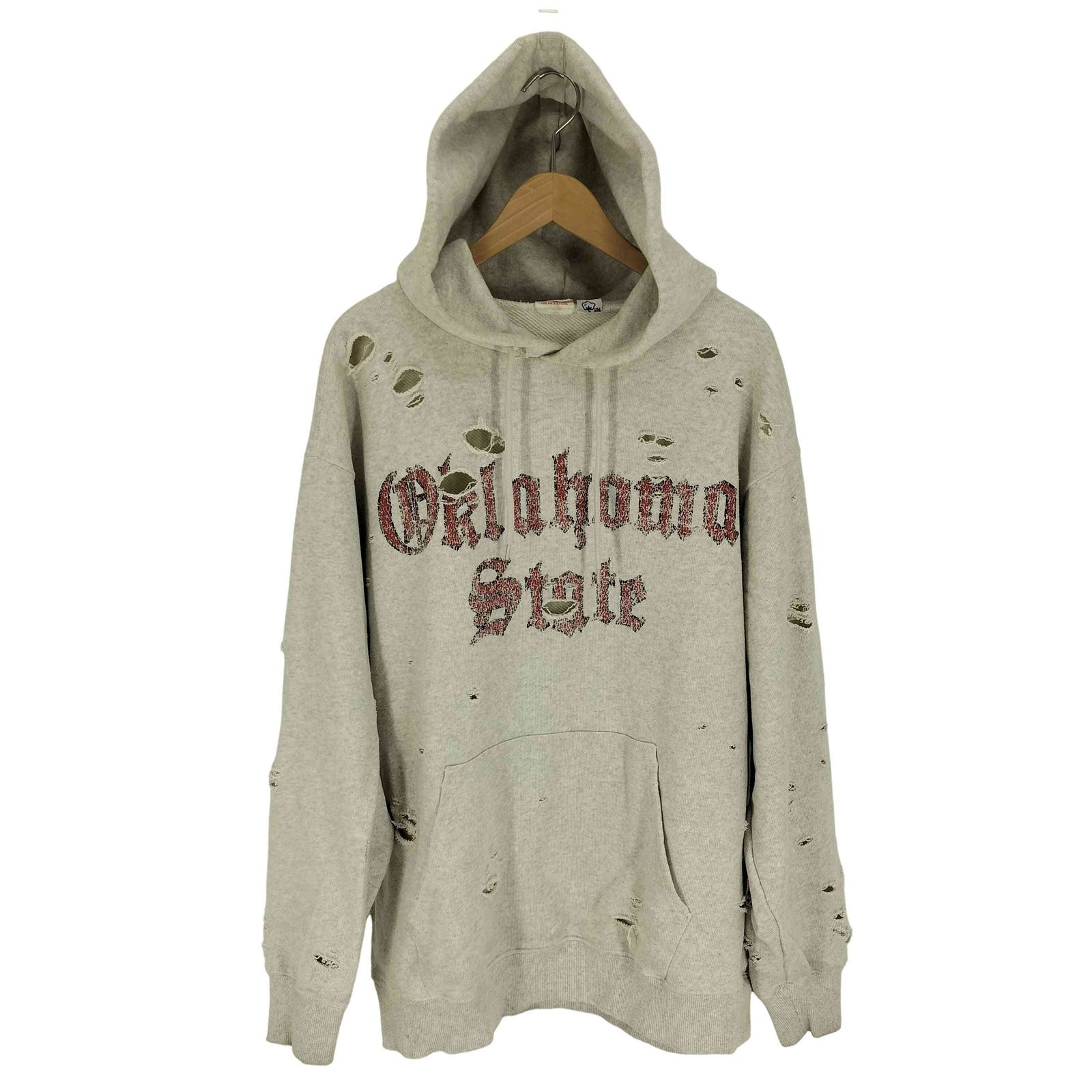 フリークスストア FREAKS STORE 23AW 15oz HEAVY WEIGHT フーディー OKLAHOMA ダメージ加工 ヘビーウェイト スウェットパーカー メンズ JPN：L 
