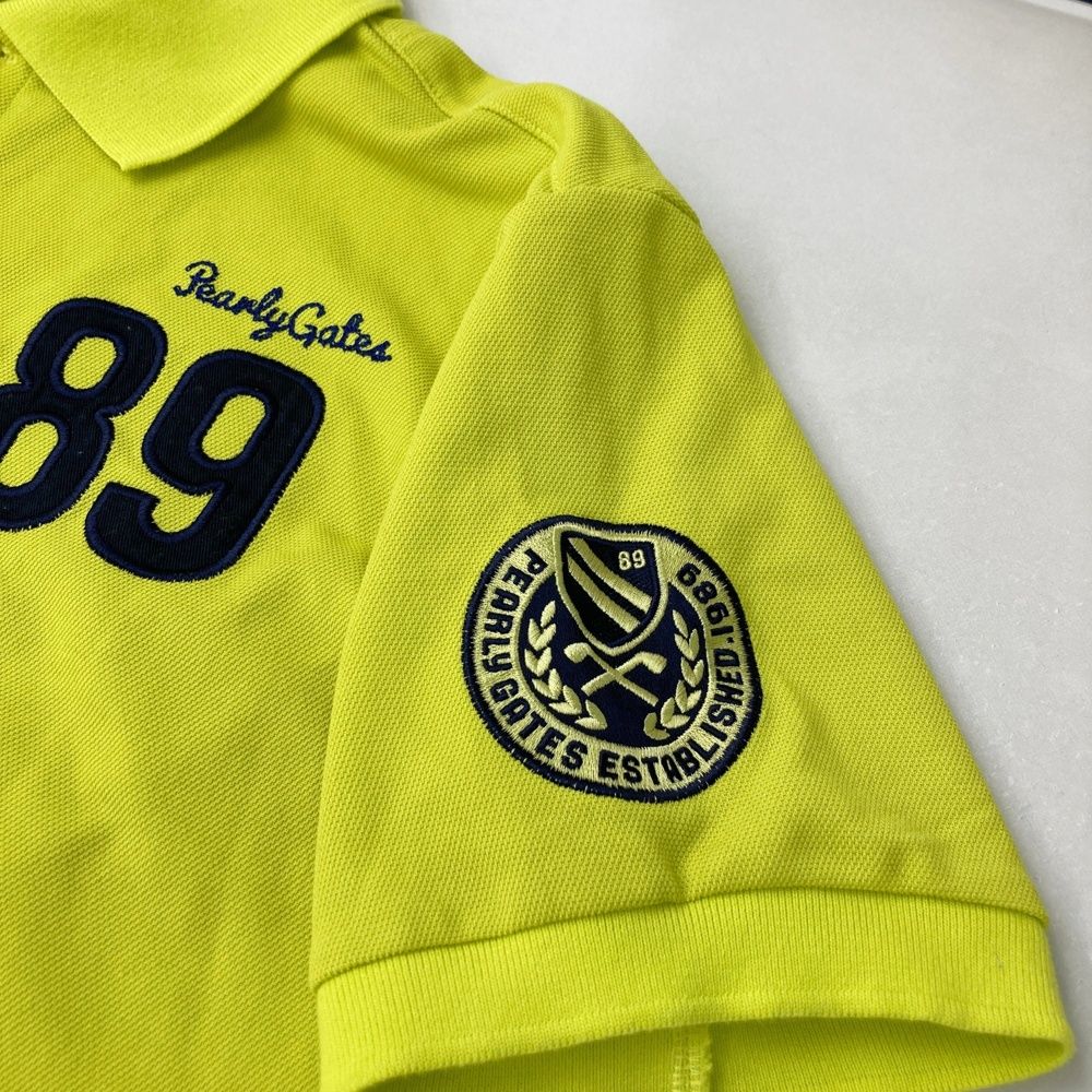 サイズ：5 PEARLY GATES パーリーゲイツ 半袖ポロシャツ イエロー系