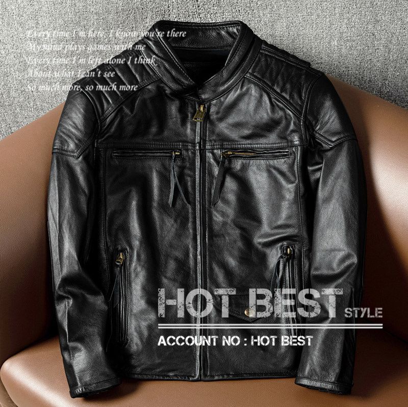 上質革ジャン メンズ カウハイド 50年代 パテッド ヴィンテージ加工