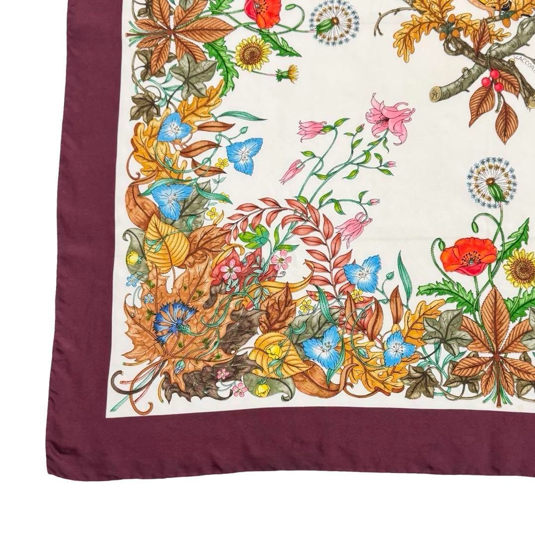 GUCCI オールド グッチ ヴィンテージ 大判 スカーフ ストール 花