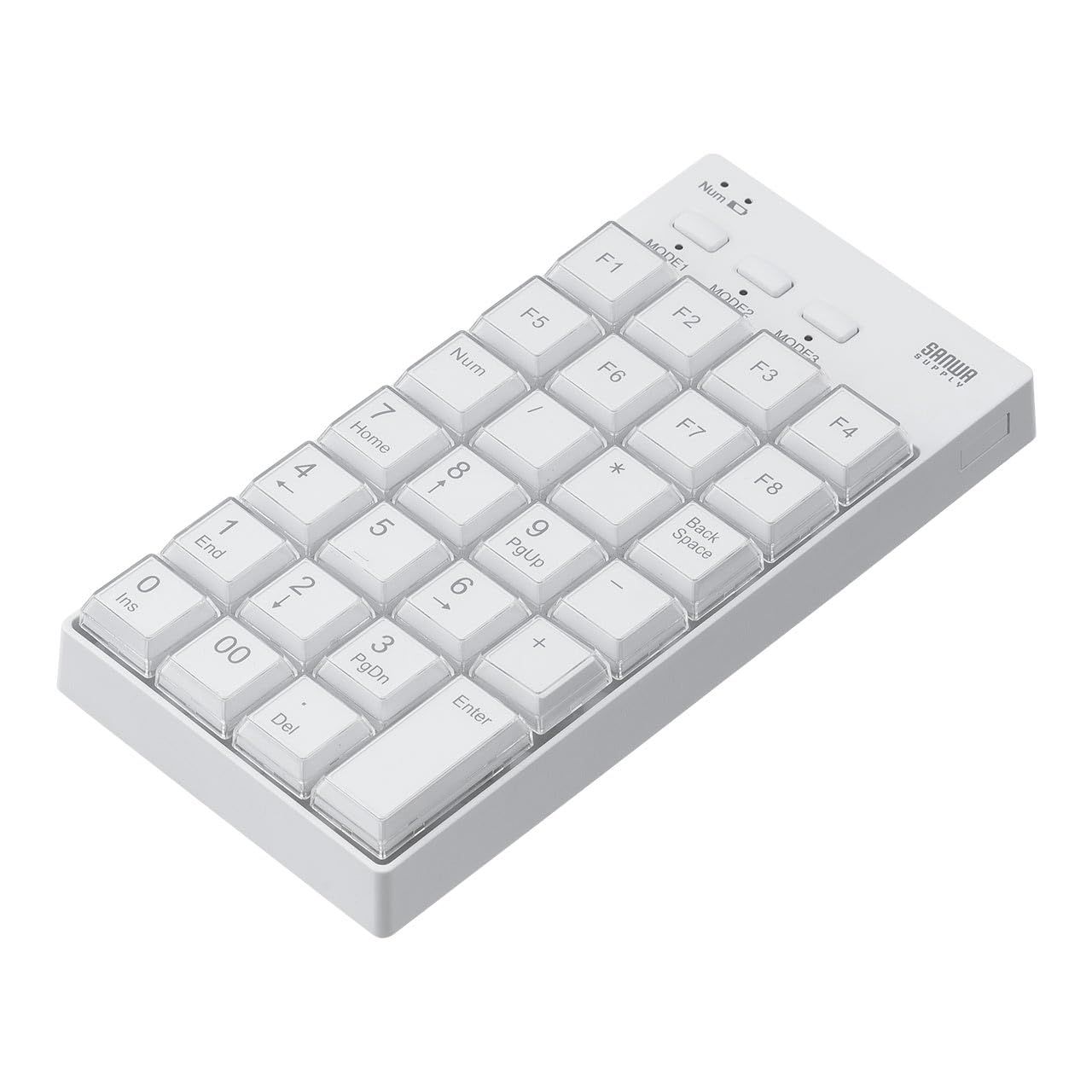 即日発送サンワダイレクト プログラマブルテンキー マクロキーボード 割り当て機能 テンキー プログラムテンキー Windows専用 Bluetooth接続 27キー 400-NT010