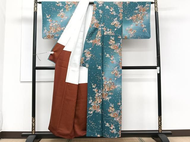 平和屋着物□訪問着 枝垂れ花文 暈し染め 金彩 正絹 逸品 CAAX2417xi