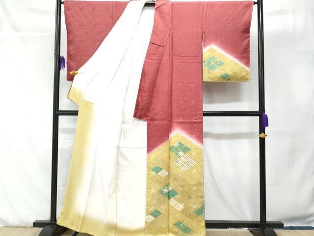 平和屋着物○訪問着 手描き 橘 暈し染め 正絹 逸品 AABB0374ph 平和屋