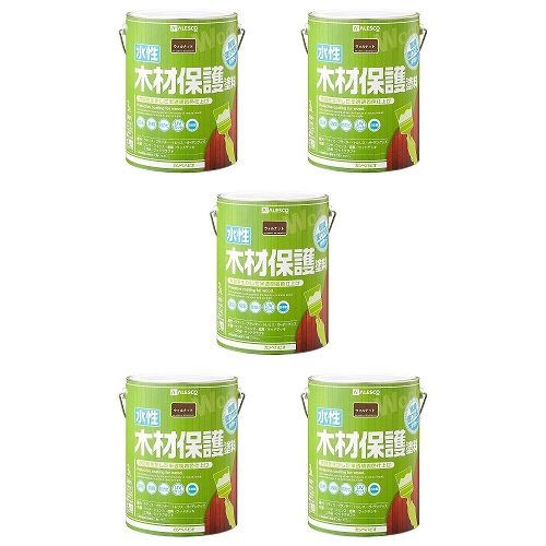 カンペハピオ - 水性木材保護塗料 - ウォルナット - 3L 5缶セット【BT