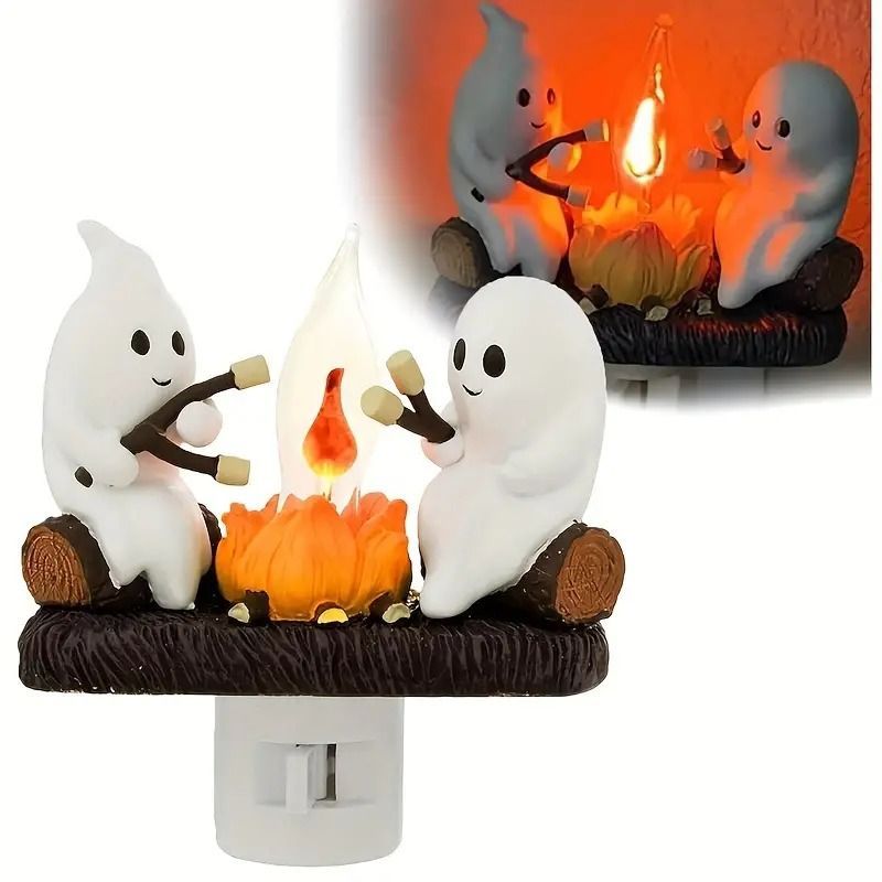 ハロウィン ハロウィーン 仮装 パーティー お化け ゴースト エレクトリック キャンプファイヤー  ナイトライト ハロウィンゴースト ちらつき 夜の光 装飾  柔らかい光
