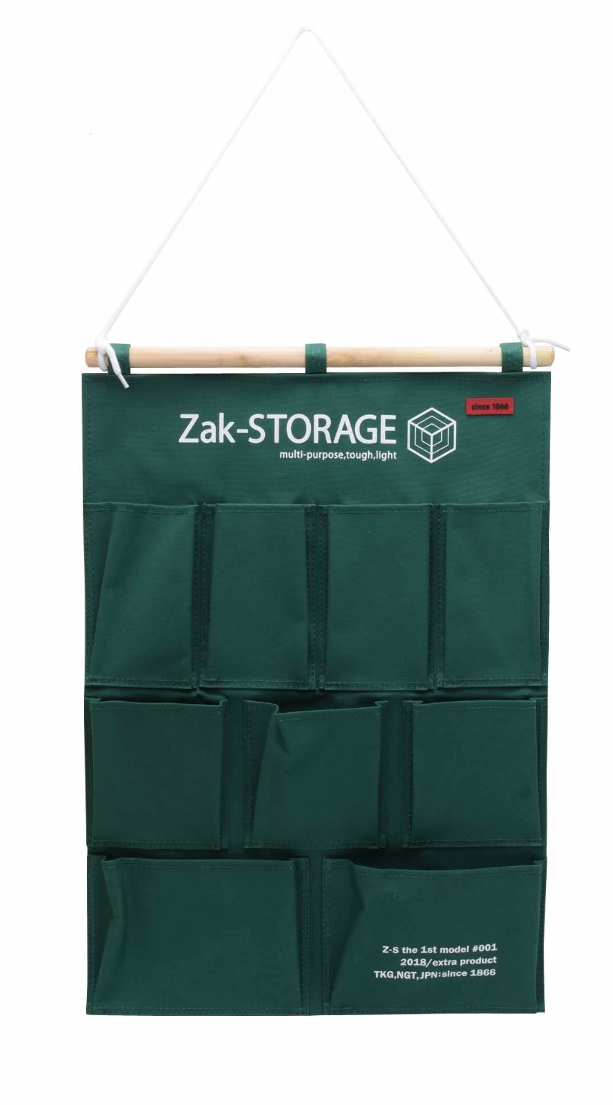 【在庫処分】高儀(Takagi) ウォールポケット Zak-STORAGE グリーン WP-400G
