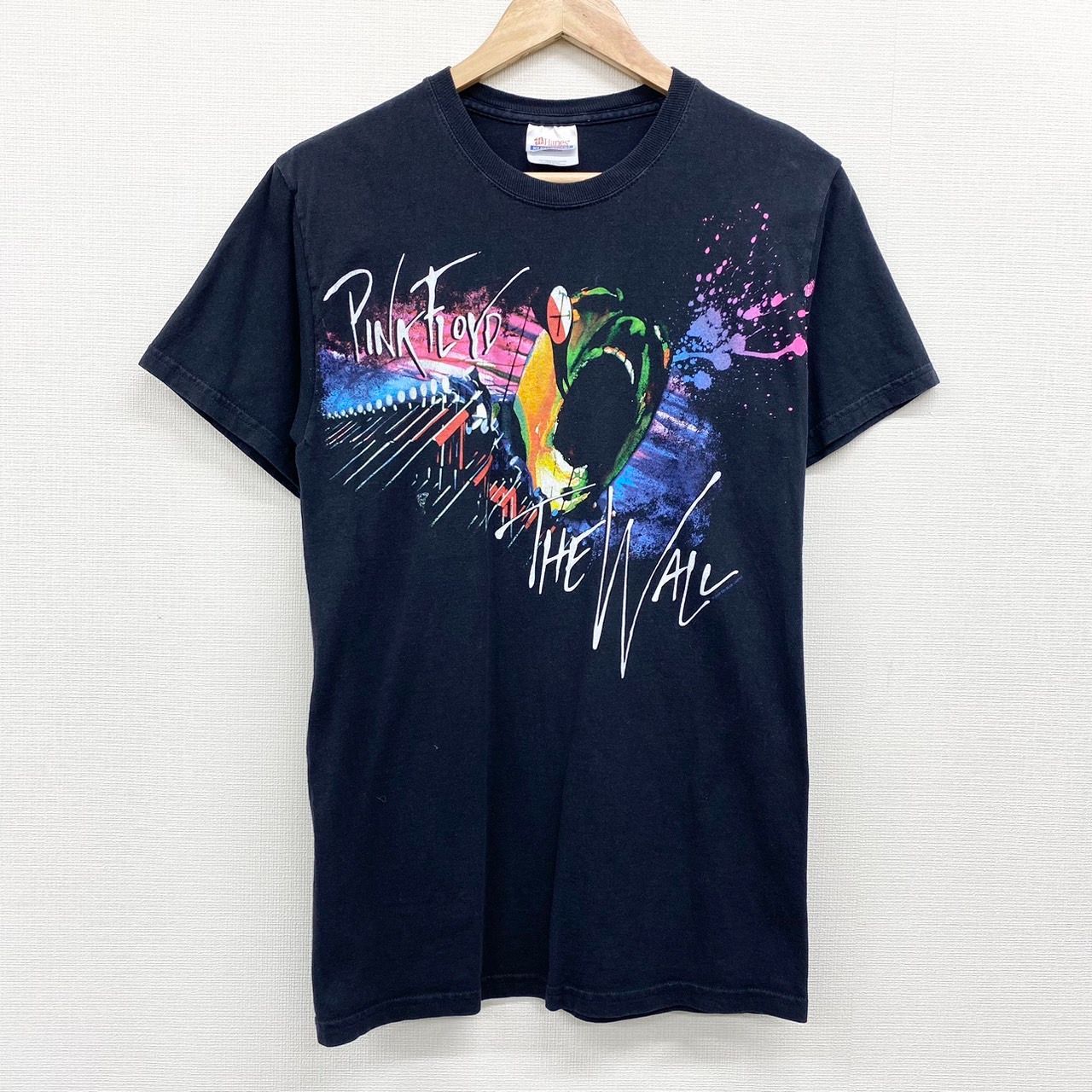 ヘインズ Hanes バンドTシャツ PINK FLOYD プリント 半袖 S ブラック