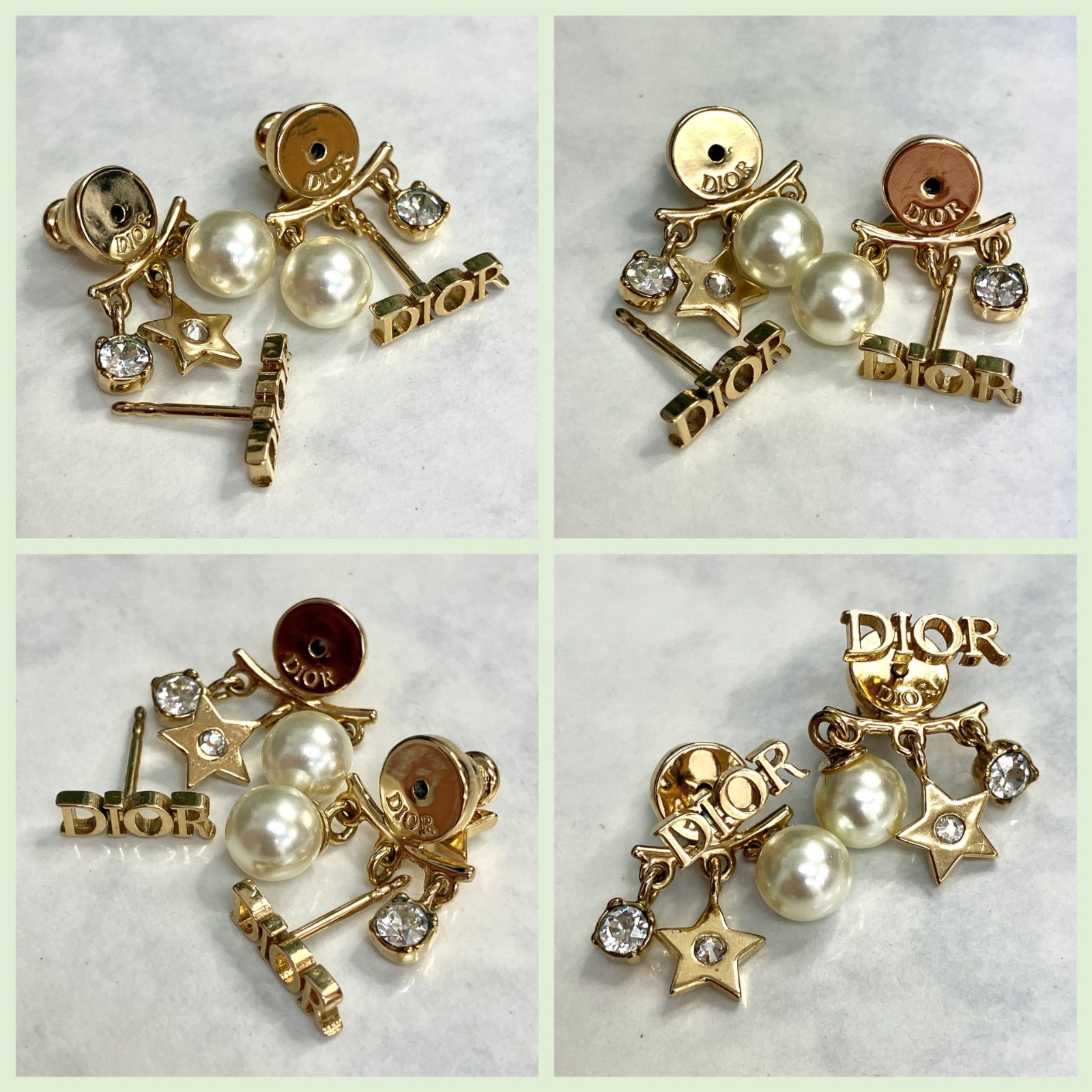 クリスチャンディオール EVOLUTION パールスターロゴピアス Christian Dior クリスチャンディオール EVOLUTION パールスター