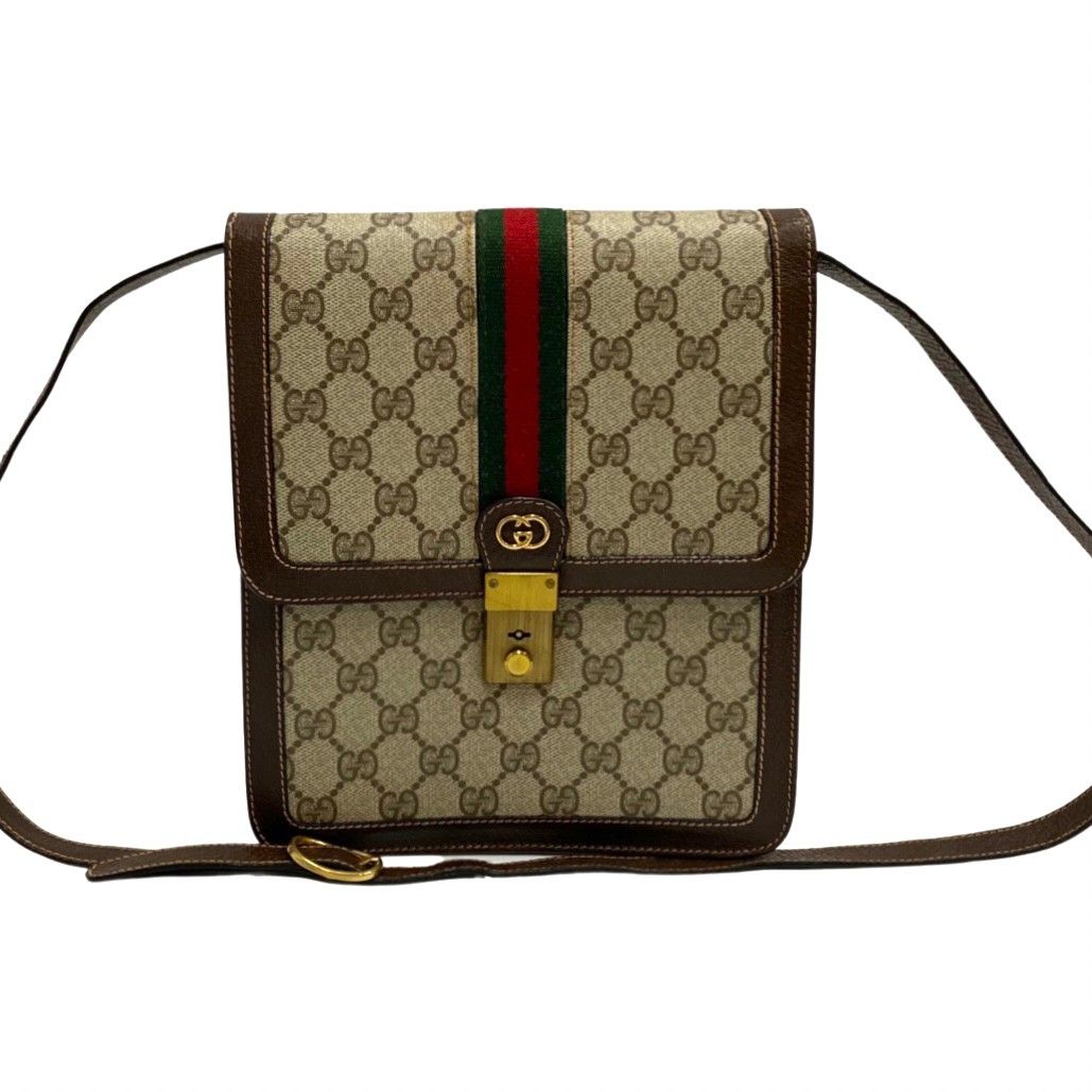 美品 希少品 GUCCI グッチ オールドグッチ シェリーライン GG ロゴ