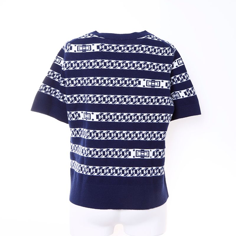CHANEL シャネル ニット ボーダー 半袖 - メルカリ