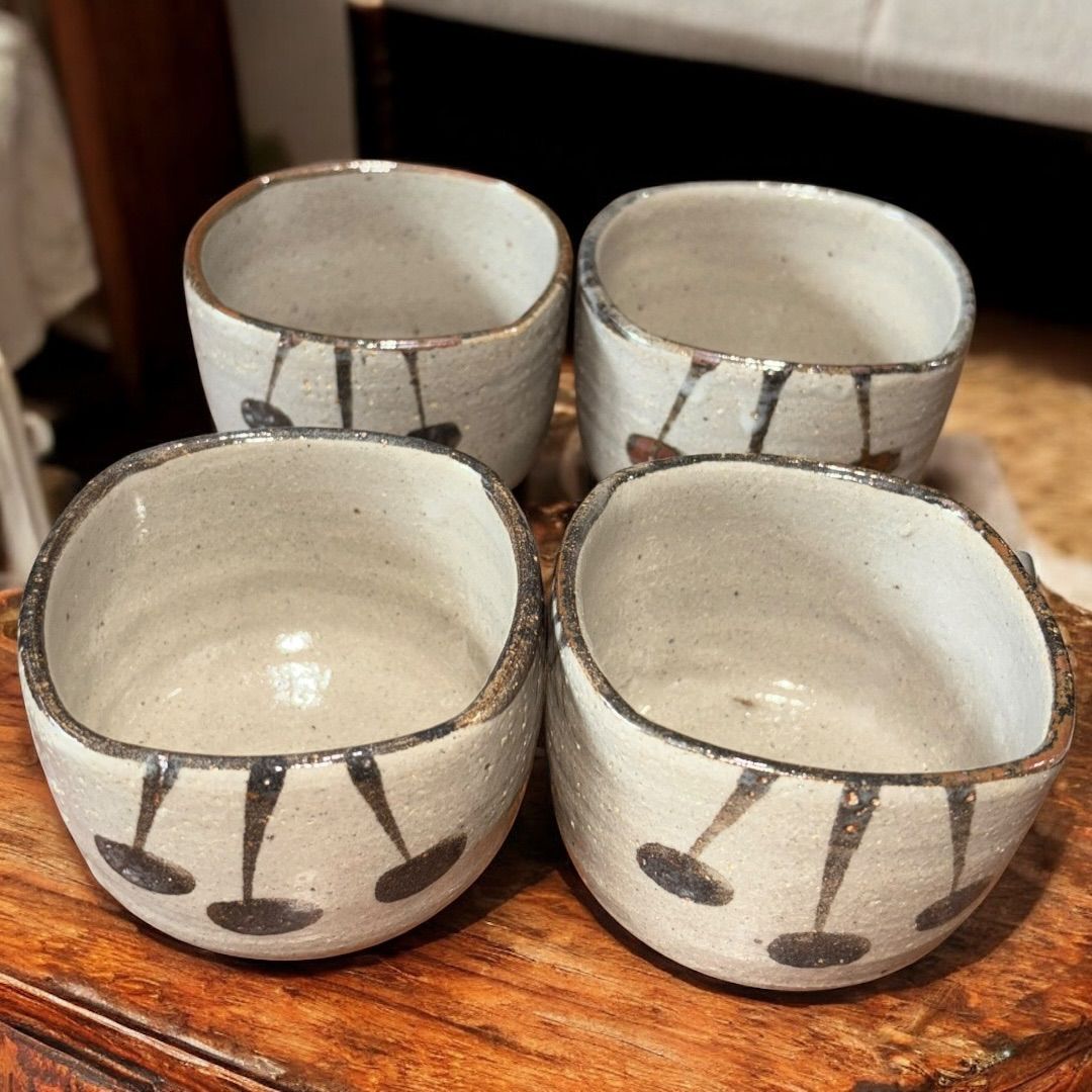 絵唐津の茶碗　骨董　古道具 絵唐津の茶碗 骨董 古道具