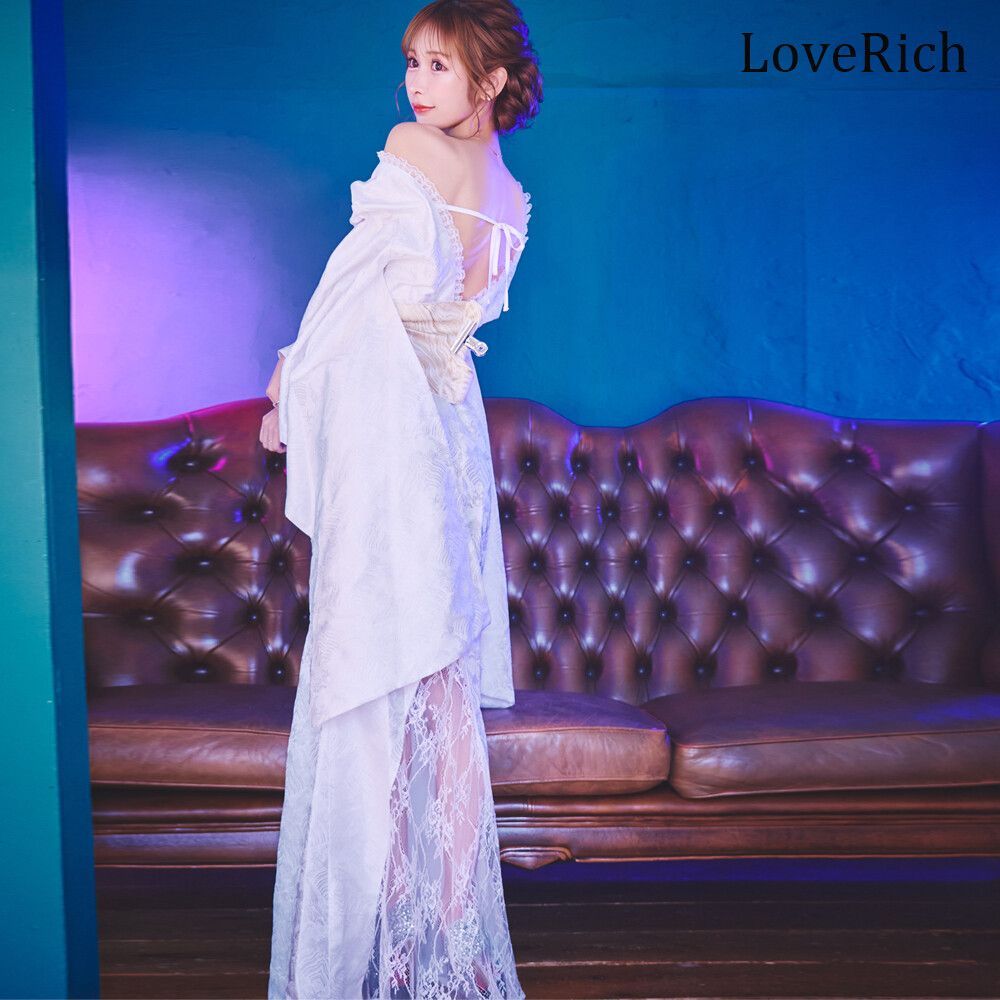 ラブリッチ⭐︎キャバドレス　ロング オフショル 豪華 花魁 着物 ブラック Amazon.co.jp: [LoveRich] ラブリッチ 和柄着物ドレス 和柄 衣装