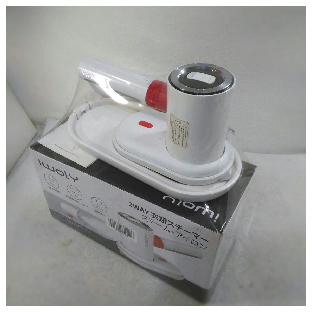 動作確認済】【中古】iwoly スチームアイロン 一台二役 衣類スチーマー 