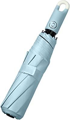 コンパクトな日傘 女性用 UVカット 自動開閉折りたたみ傘 ハンドル回転式フック付き 携帯用防風旅行雨傘 軽量 晴雨兼用