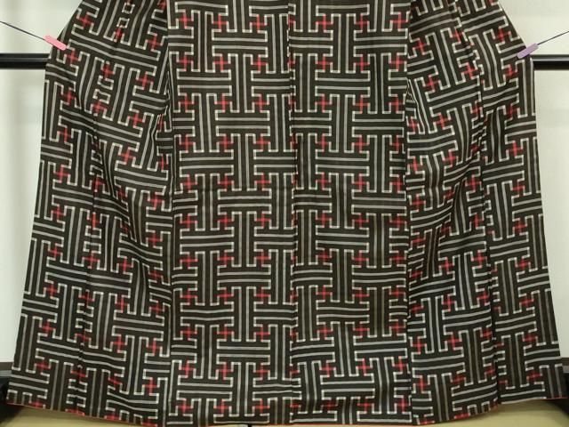 平和屋本店□希少 本場大島紬 龍郷絣 秋名バラ 逸品 DZAA5589kh5  