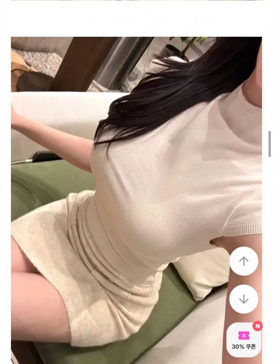 ベージュ トップス ミニスカート セット