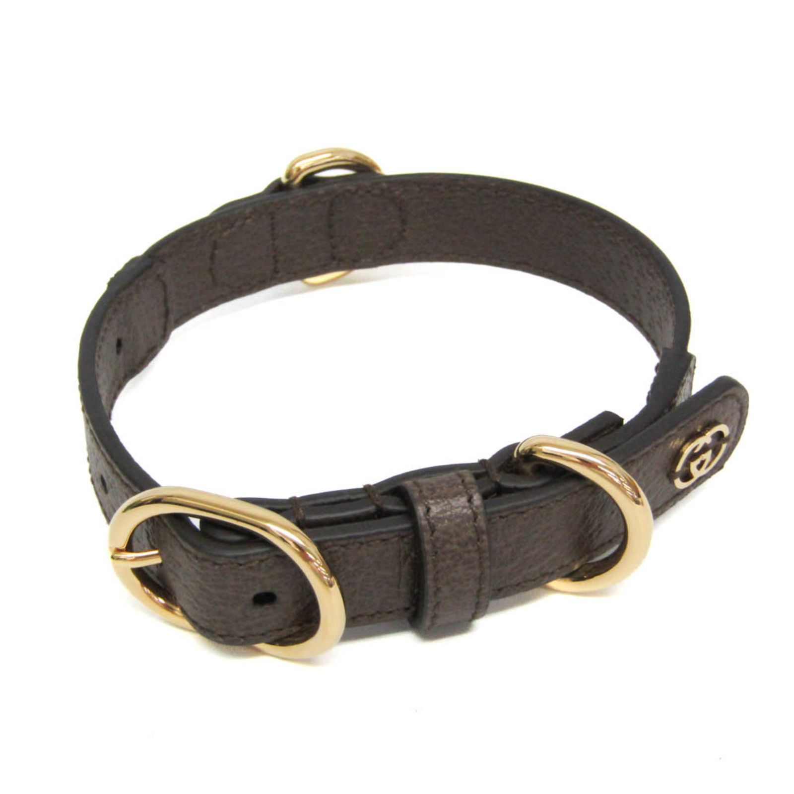グッチ Gucci インターロッキングG 犬 ペットカラー 692943 犬 首輪 レザー PVC ベージュ ブラウン