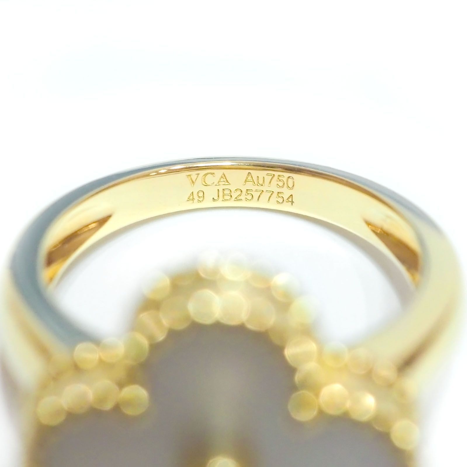 定価30万✨ヴァンクリーフ アルハンブラ マザーオブパール K18YG ヴァンクリーフ＆アーペル Van Cleef & Arpels ヴィンテージ
