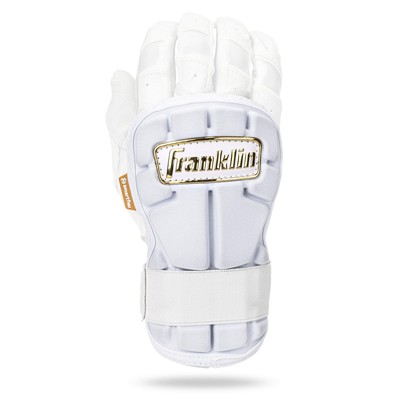 Franklin Sports 野球ハンド+リストガード - PRT LGシリーズ 大人用ハンド + バッティング用手首プロテクター - 保護手、手首シールド - 右手+左手ヒッター - ホワイト + ゴールド - [ホワイト//フライアウェイ オーキッド]