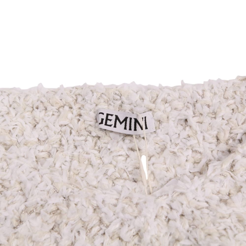 未使用 24SS Whim Gazette ウィムガゼット GEMINI ジェミニ ミックス プルオーバー トップス ショート丈 ニットセーター F エクリュ レディース 古着 中古 未使用 24SS Whim Gazette ウィムガゼット GEMINI ジェミニ