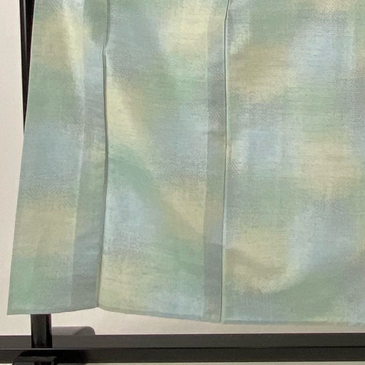 紬 身丈153.5cm 裄丈64cm M 単衣 幾何学模様 クリーム 正絹 秀品 中古 紬 身丈153.5cm 裄丈64cm M 単衣 草花 菱 灰茶 正絹 美