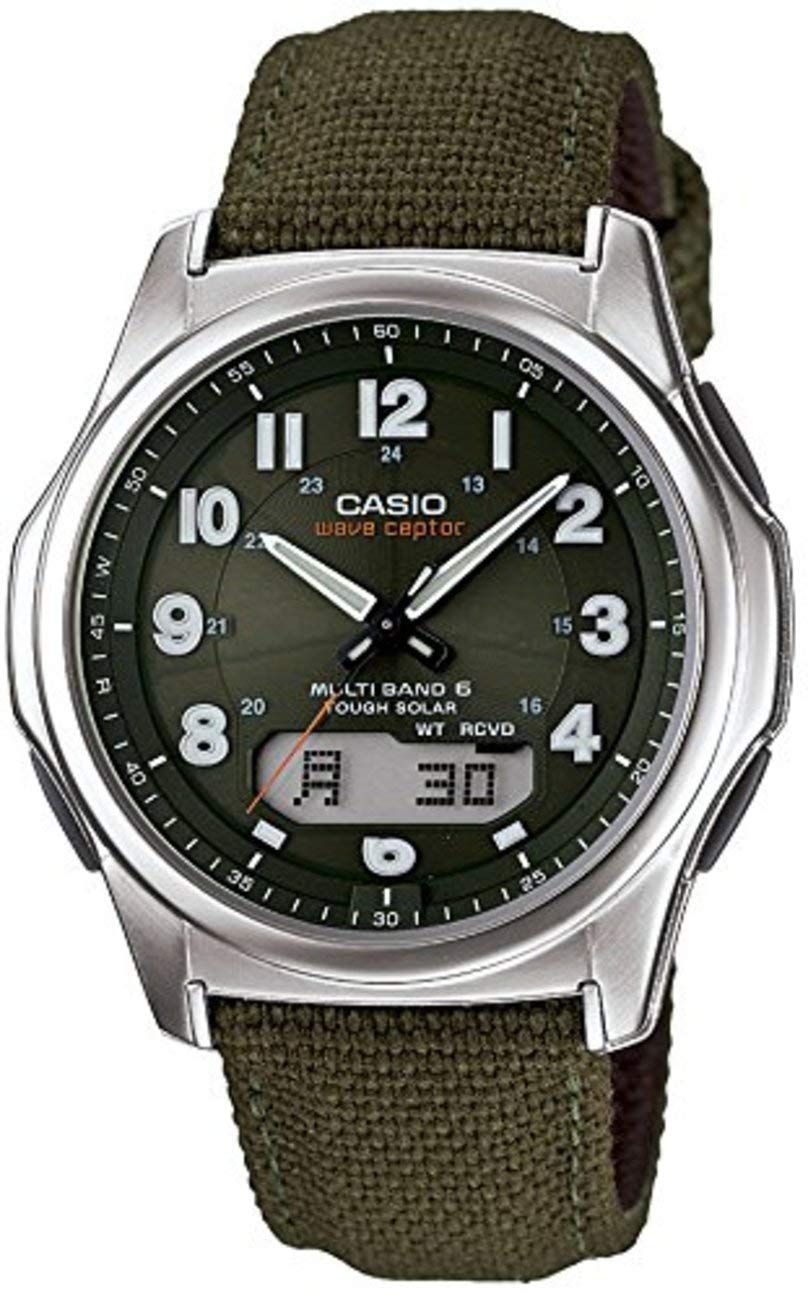 カシオ 腕時計 ウェーブセプター 正規品 電波ソーラー WVA-M630B-3AJF メンズ グリーン