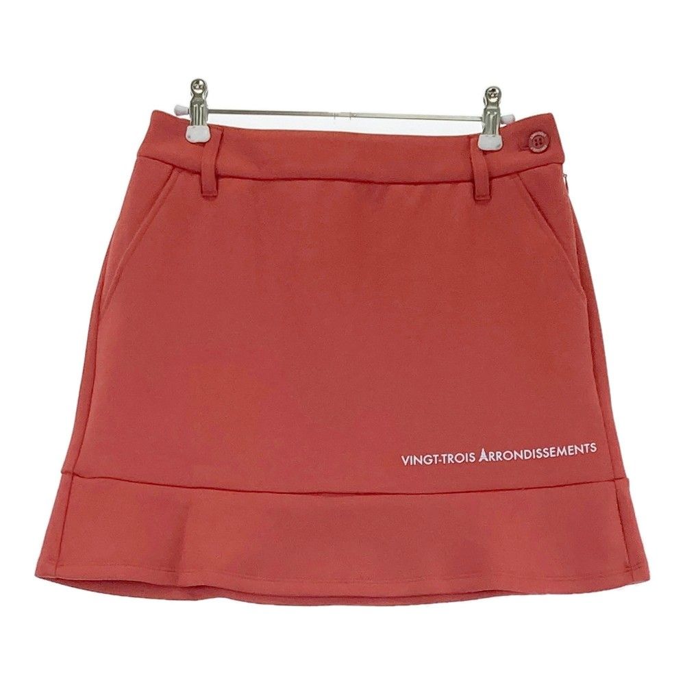 23区レディースゴルフスカート赤 ストライプ ゴルフ 赤 スカート