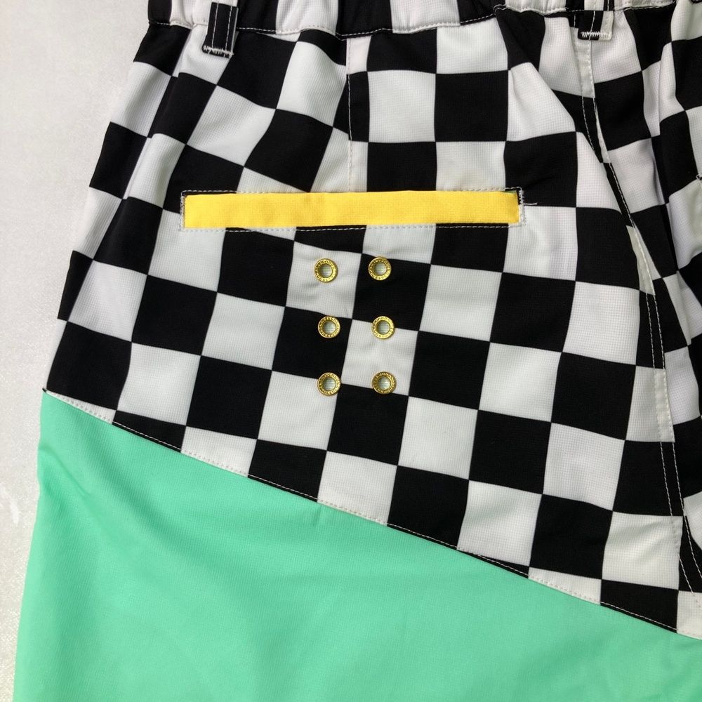 【値下げ④】Russeluno　ラッセルノ 黒 ハーフパンツ ロゴ付き Russeluno ラッセルノ Golf ストレッチ メッシュポケットハーフ