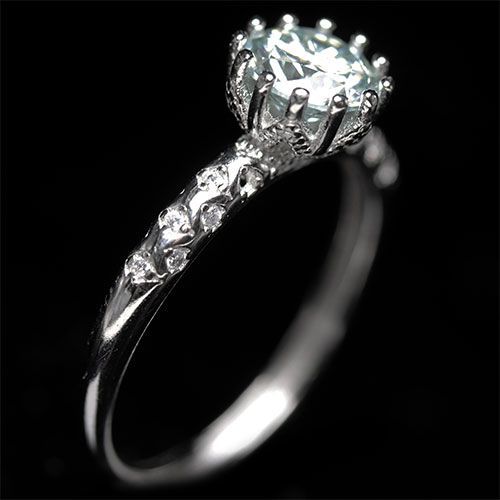 J105-155〕1ct モアサナイト sv925 リング 指輪 moissanite - メルカリ