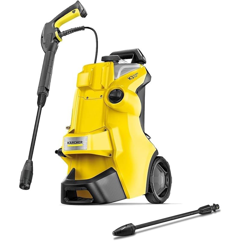 ケルヒャー Karcher 高圧洗浄機 K3サイレントプラス パワフル 静音機能 高性能 簡単接続 付属品充実 ハイパワーなノズル タイヤ 伸縮ハンドル 洗車 花粉除去効果 黄砂 泥 60Hz 1.603-201.0 0