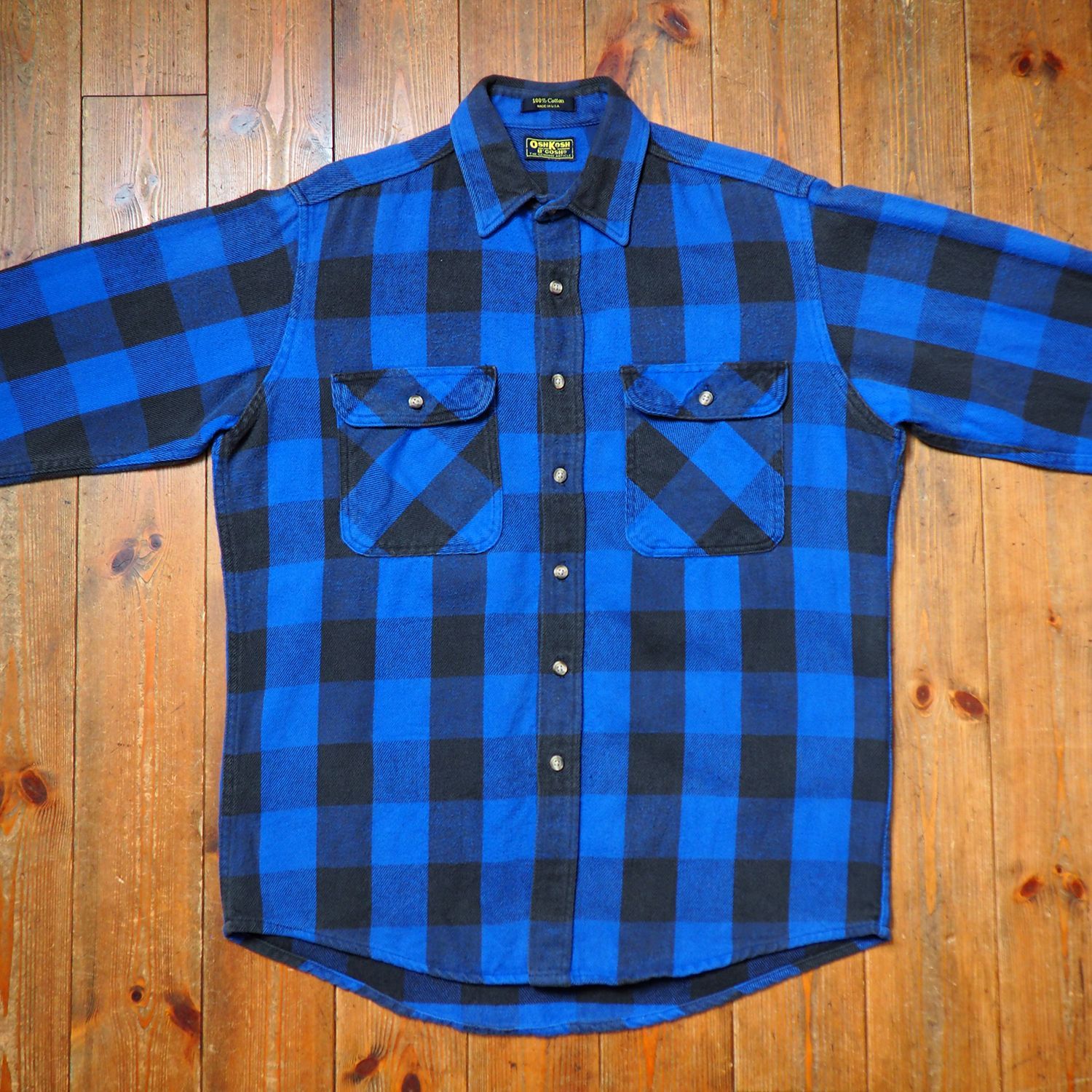 90s OSHKOSH オシュコシュ ブロックチェック アメリカ製 usa製