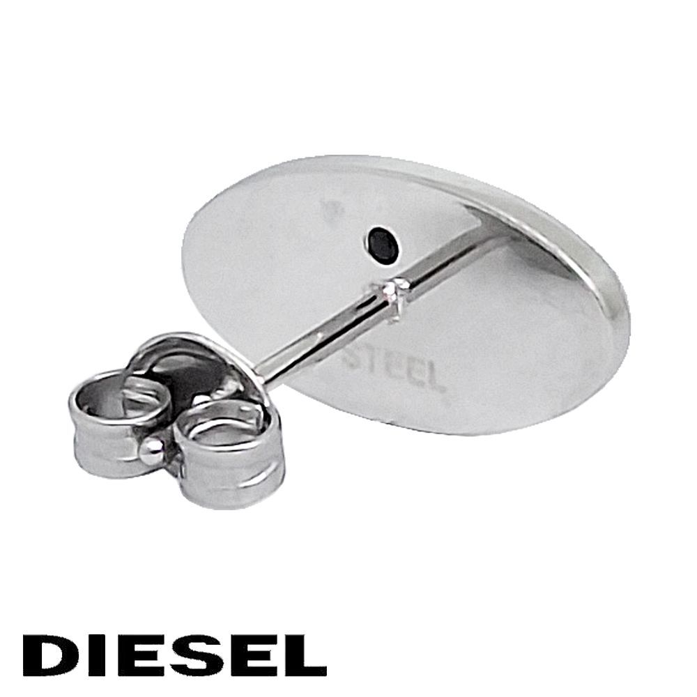 ディーゼル　シルバー D字型 ピアス　片耳 DIESEL ディーゼル 片耳用ピアス ブランド シルバー クロス