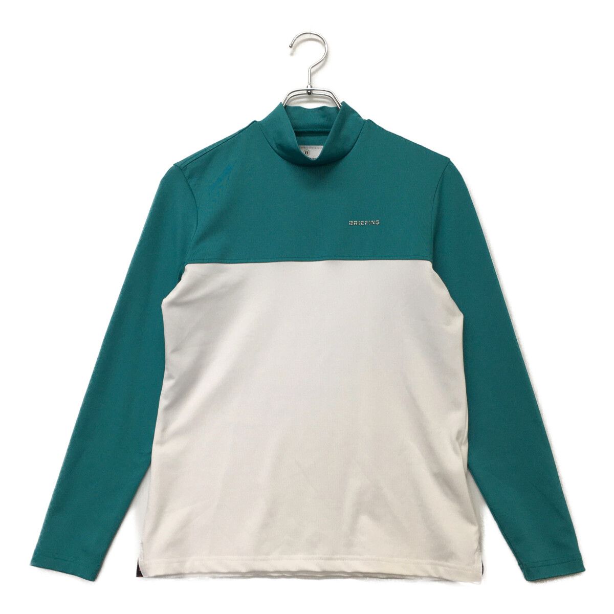 BRIEFING ターコイズ 長袖 モックネックシャツ Sサイズ 中古 レディース ブリーフィング BRIEFING 長袖シャツ S ターコイズ