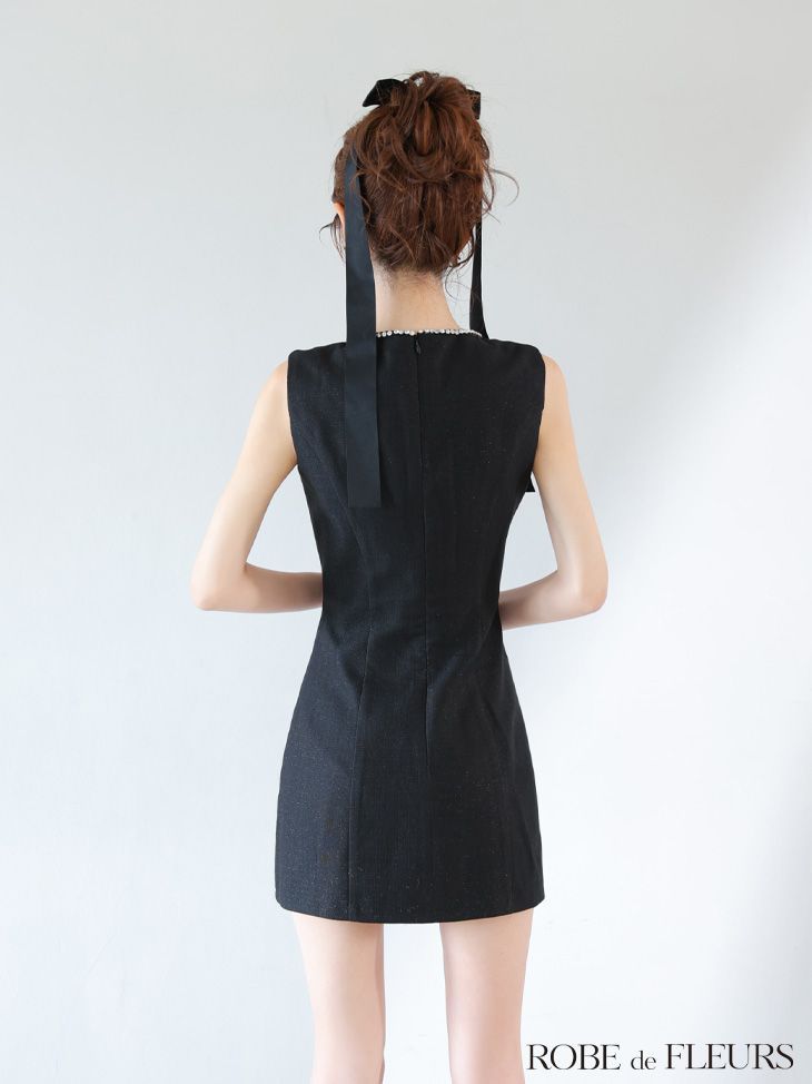 ROBE de FLEURS ノースリーブワンピースドレス(fm4212) XS～Lサイズ