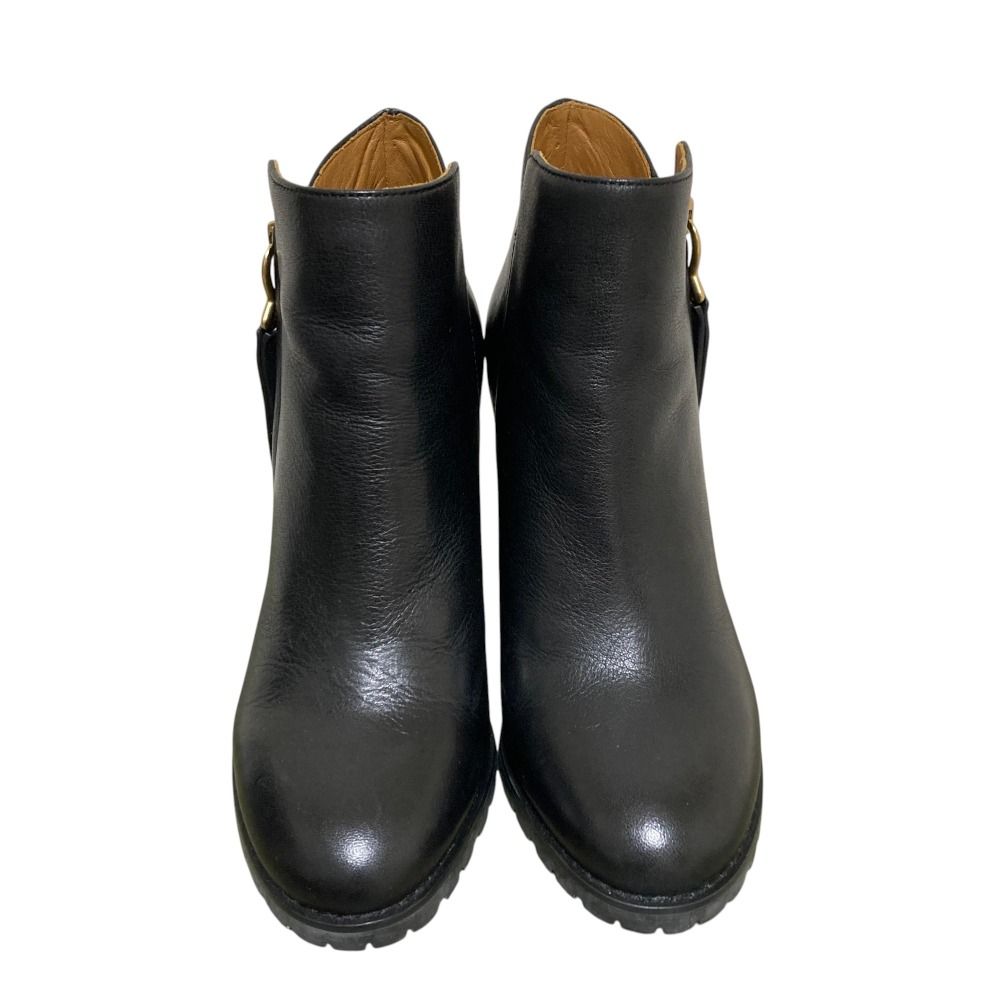 SEE BY CHLOE シーバイクロエ レザー ハイヒール アンクルブーツ ショートブーツ ブーティ サイズ37 約24cm ブラック レディース 古着