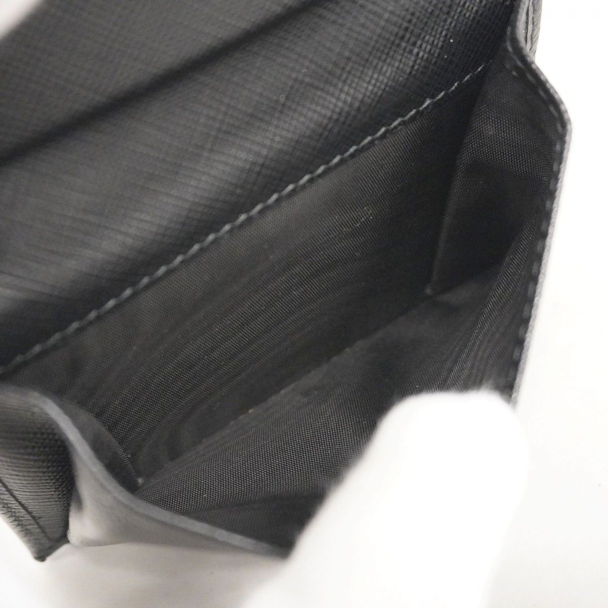 5 ma 0592 プラダ 財布 サフィアーノ レザー ブラック ゴールド金具 メンズ