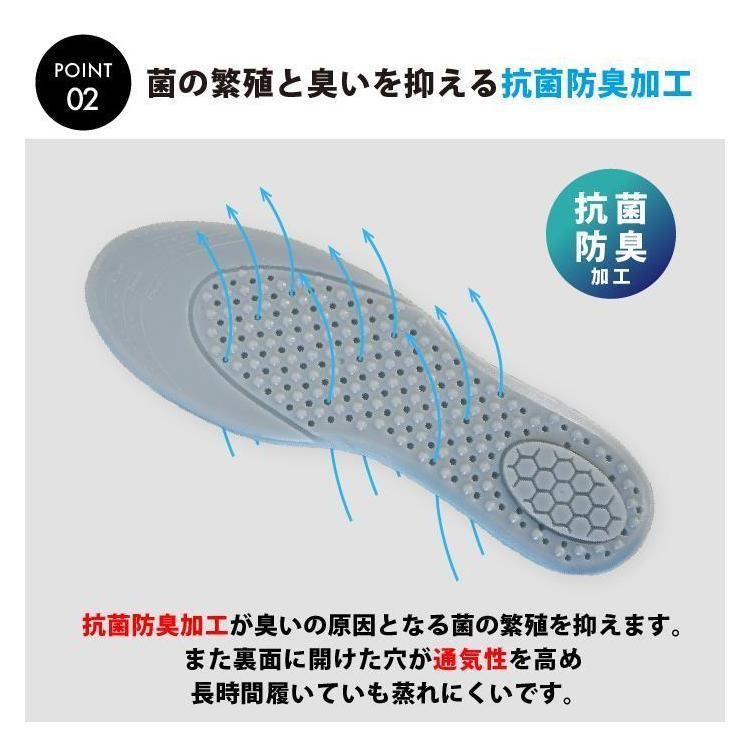 ムテキインソール Lサイズ25～28cm グレー 体圧分散 バランス 衝撃吸収