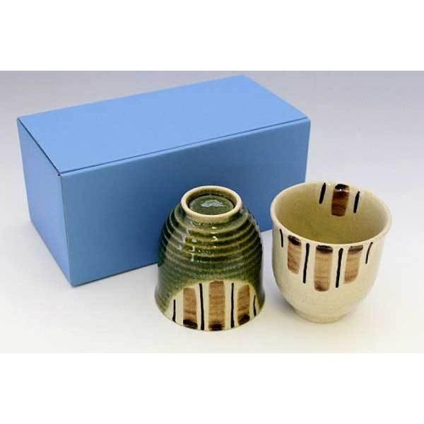 （２色セット）瀬戸焼　瀬戸五釉　組湯呑　※陶器,贈り物,ギフト,プレゼント,シリーズ,個性的,高級感,レトロモダン,かわいい,可愛い,和食器,伝統柄,和柄,カップル,夫婦,男女,ペア,色違い,湯飲み,お茶　◎2セット目以上大幅値引き対象商品♪